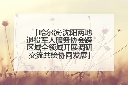 哈尔滨·沈阳两地退役军人服务协会跨区域全领域开展调研交流共绘协同发展