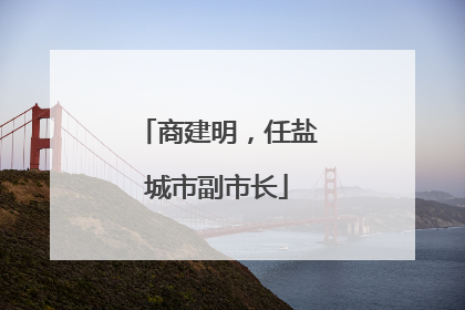 商建明，任盐城市副市长