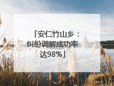 安仁竹山乡：纠纷调解成功率达98%
