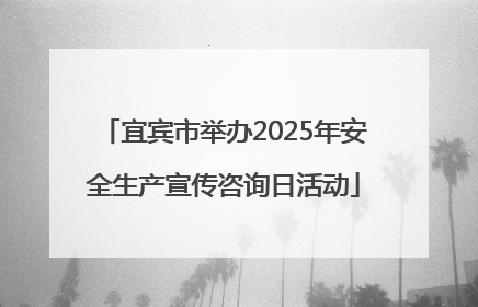 宜宾市举办2025年安全生产宣传咨询日活动