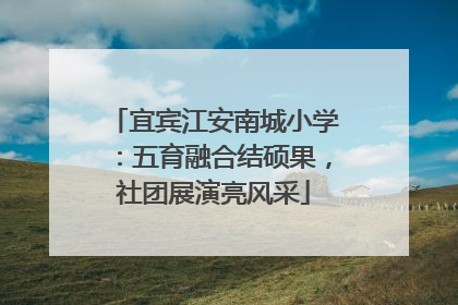宜宾江安南城小学：五育融合结硕果，社团展演亮风采