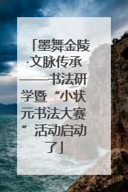 墨舞金陵·文脉传承——书法研学暨“小状元书法大赛”活动启动了