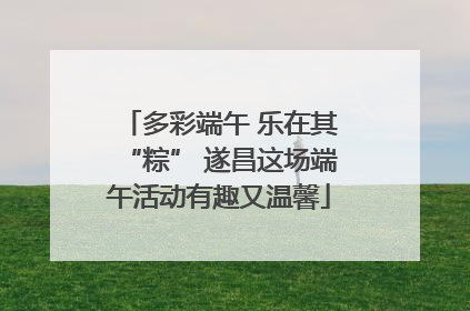 多彩端午 乐在其“粽” 遂昌这场端午活动有趣又温馨