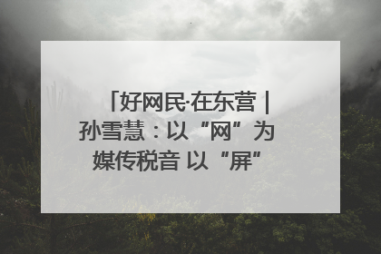 好网民·在东营｜孙雪慧：以“网”为媒传税音 以“屏”为介助发展