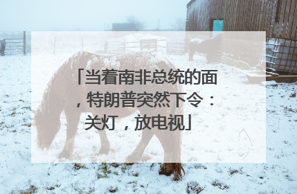 当着南非总统的面，特朗普突然下令：关灯，放电视