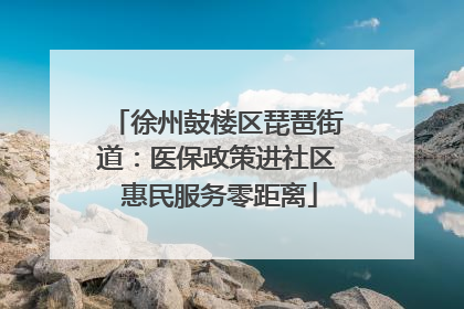徐州鼓楼区琵琶街道：医保政策进社区 惠民服务零距离