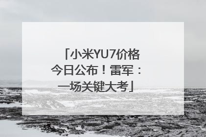 小米YU7价格今日公布！雷军：一场关键大考