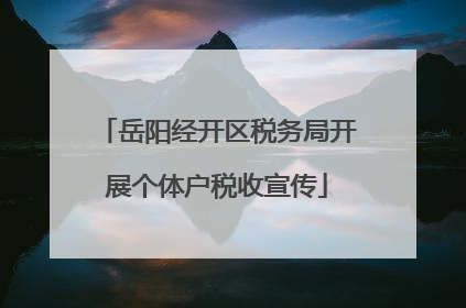 岳阳经开区税务局开展个体户税收宣传