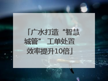 广水打造“智慧城管” 工单处置效率提升10倍