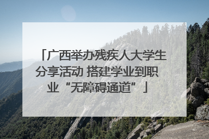 广西举办残疾人大学生分享活动 搭建学业到职业“无障碍通道”