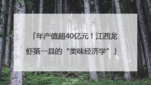 年产值超40亿元！江西龙虾第一县的“美味经济学”