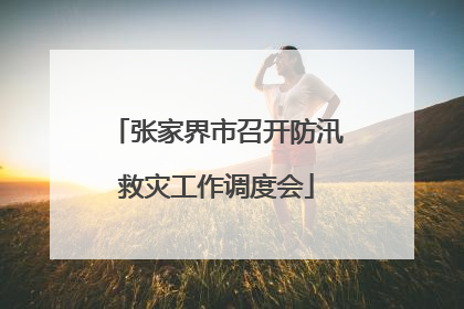 张家界市召开防汛救灾工作调度会