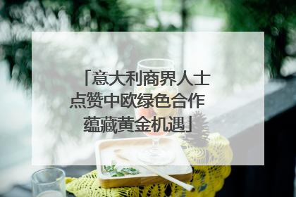 意大利商界人士点赞中欧绿色合作蕴藏黄金机遇