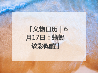 文物日历｜6月17日：蜥蜴纹彩陶罐