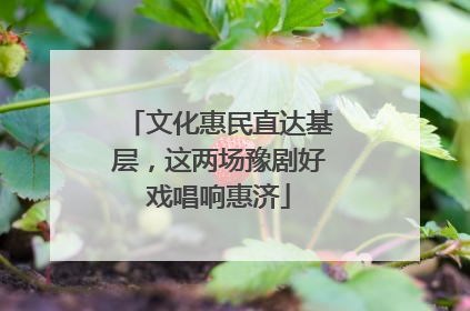 文化惠民直达基层，这两场豫剧好戏唱响惠济