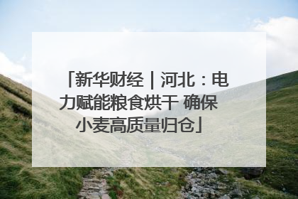新华财经｜河北：电力赋能粮食烘干 确保小麦高质量归仓