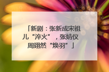 新剧：张新成宋祖儿“淬火”，张婧仪周翊然“焕羽”