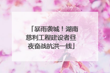 暴雨袭城！湖南慈利工程建设者昼夜奋战抗洪一线