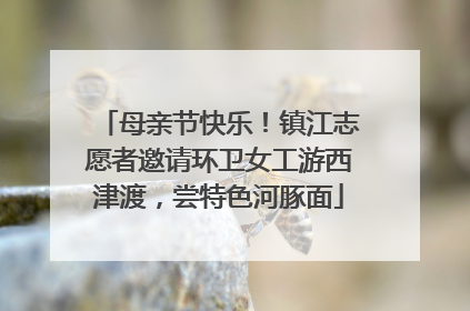 母亲节快乐！镇江志愿者邀请环卫女工游西津渡，尝特色河豚面
