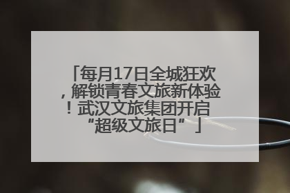 每月17日全城狂欢，解锁青春文旅新体验！武汉文旅集团开启 “超级文旅日”