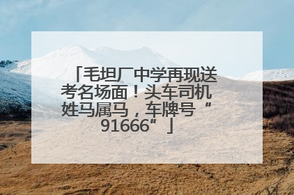 毛坦厂中学再现送考名场面！头车司机姓马属马，车牌号“91666”