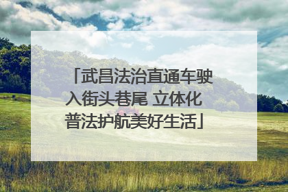 武昌法治直通车驶入街头巷尾 立体化普法护航美好生活