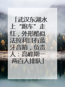 武汉东湖水上“跑车”走红，外形酷似法拉利且有蓝牙音箱，负责人：高峰期一两百人排队
