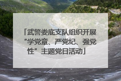 武警娄底支队组织开展“学党章、严党纪、强党性”主题党日活动