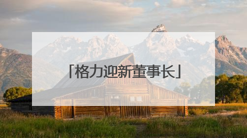 格力迎新董事长