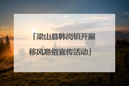 梁山县韩岗镇开展移风易俗宣传活动