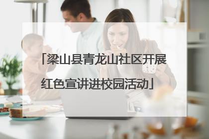梁山县青龙山社区开展红色宣讲进校园活动