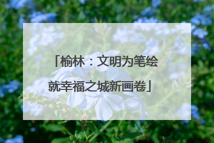榆林：文明为笔绘就幸福之城新画卷
