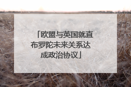 欧盟与英国就直布罗陀未来关系达成政治协议