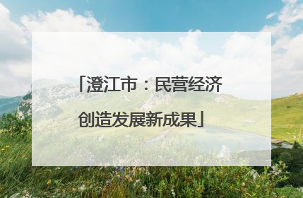 澄江市：民营经济创造发展新成果