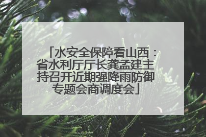 水安全保障看山西：省水利厅厅长龚孟建主持召开近期强降雨防御专题会商调度会