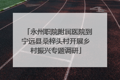 永州职院附属医院到宁远县桑梓头村开展乡村振兴专题调研