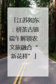 江苏如东：栟茶古镇端午解锁农文旅融合“新花样”