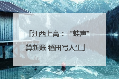 江西上高：“蛙声”算新账 稻田写人生