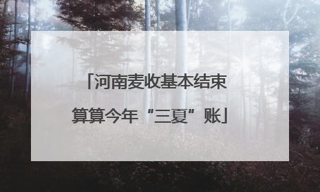河南麦收基本结束 算算今年“三夏”账