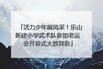活力少年展风采！乐山新建小学武术队参加老运会开幕式大放异彩