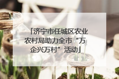 济宁市任城区农业农村局助力全市“万企兴万村”活动