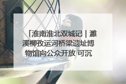 淮南淮北双城记｜濉溪柳孜运河桥梁遗址博物馆向公众开放 可沉浸式触摸历史