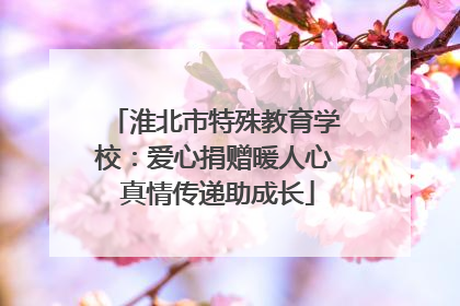 淮北市特殊教育学校：爱心捐赠暖人心 真情传递助成长