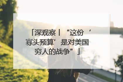 深观察丨“这份‘寡头预算’是对美国穷人的战争”
