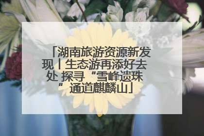 湖南旅游资源新发现丨生态游再添好去处 探寻“雪峰遗珠”通道麒麟山