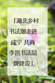 湖北乡村书法潮走进咸宁 共商李邕书法品牌建设