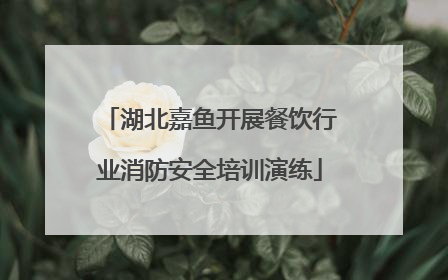 湖北嘉鱼开展餐饮行业消防安全培训演练