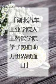 湖北汽车工业学院人工智能学院学子热血助力世界献血日