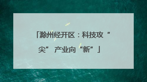 滁州经开区：科技攻“尖” 产业向“新”