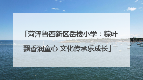 菏泽鲁西新区岳楼小学：粽叶飘香润童心 文化传承乐成长